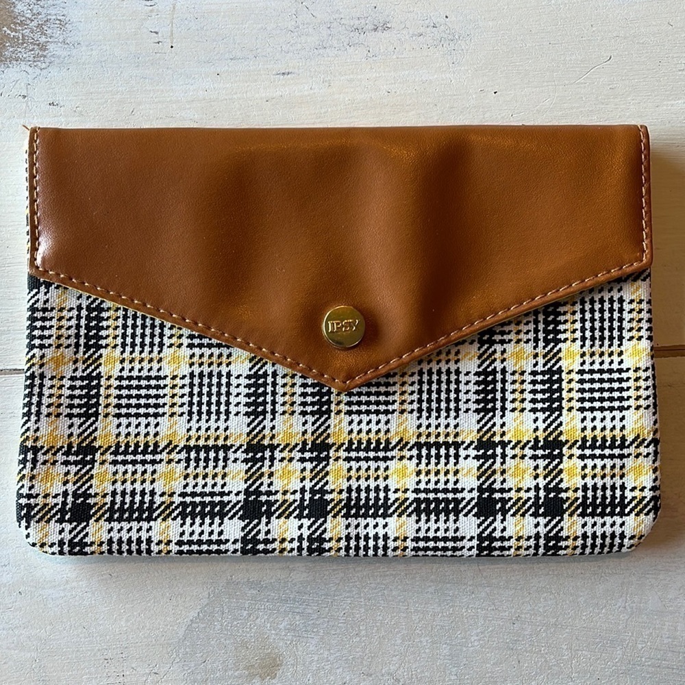 Ipsy Houndstooth Cosmetics Makeup Glam Travel Bag FREE with any $15 purchase!